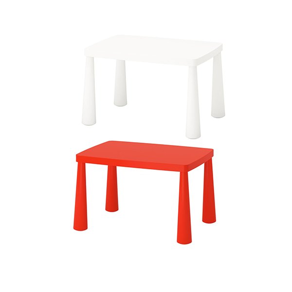 이케아 맘무트 어린이테이블 실내외겸용 77x55 cm, 화이트(703.651.76) 상세 이미지 1