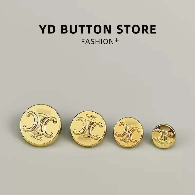 코트단추 고급 자켓단추 골드 예쁜 단추 정장 원피스 금장 6개 18mm, 03.20mm, A.골드 둥근입체 6개 상세 이미지 2