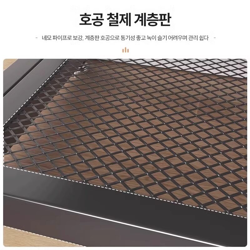 철제 현관의자 신발장의자 80CM 신발 정리 수납장, 2단, 화이트 앤 화이트 상세 이미지 2