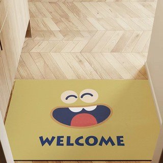 마이데일리 귀여운 캐릭터 현관 주방 발매트, 웰컴 옐로우