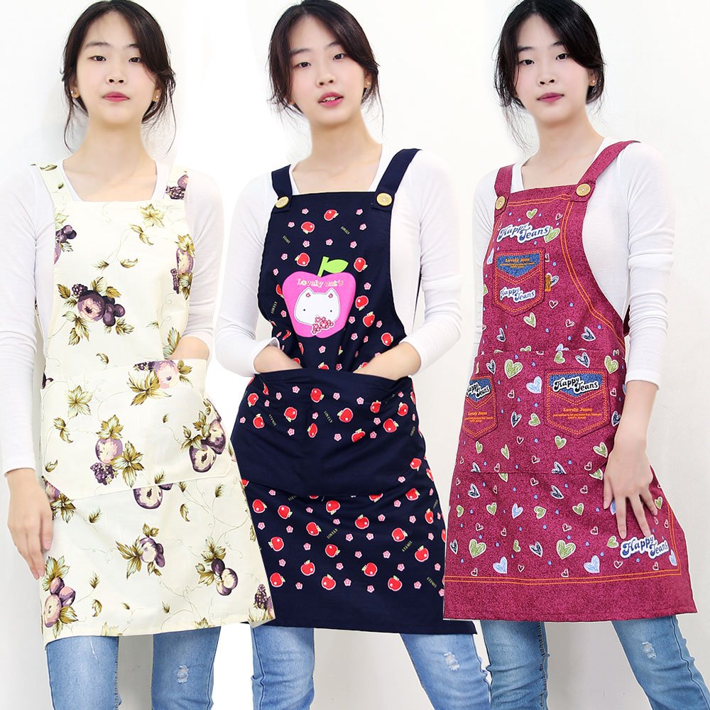 국산 옥스포드 면100% 캐릭터 H형 앞치마 30종 카페 바리스타 업소용 주방 미용 예쁜앞치마, 23)줄곰앞치마, 오렌지, 1개 상세 이미지 2