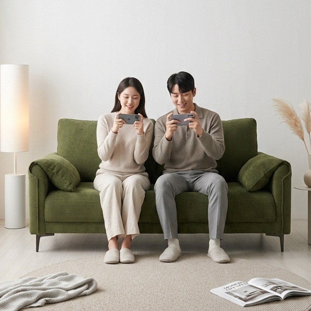 하루꿈 인테리어 소파 디자인 패브릭 대형 2/3인용 가죽 쿠션 포함 프리미엄 거실 쇼파, 150cm 그레이할인 상세 이미지 1