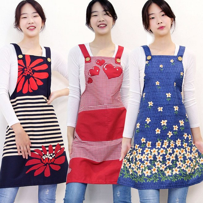 국산 옥스포드 면100% 캐릭터 H형 앞치마 30종 카페 바리스타 업소용 주방 미용 예쁜앞치마, 23)줄곰앞치마, 오렌지, 1개