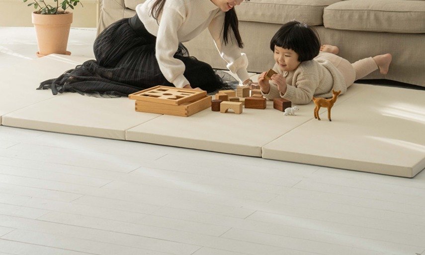롤베이비 하우스 착한 폴더 놀이매트, 아이보리 상세 이미지 2