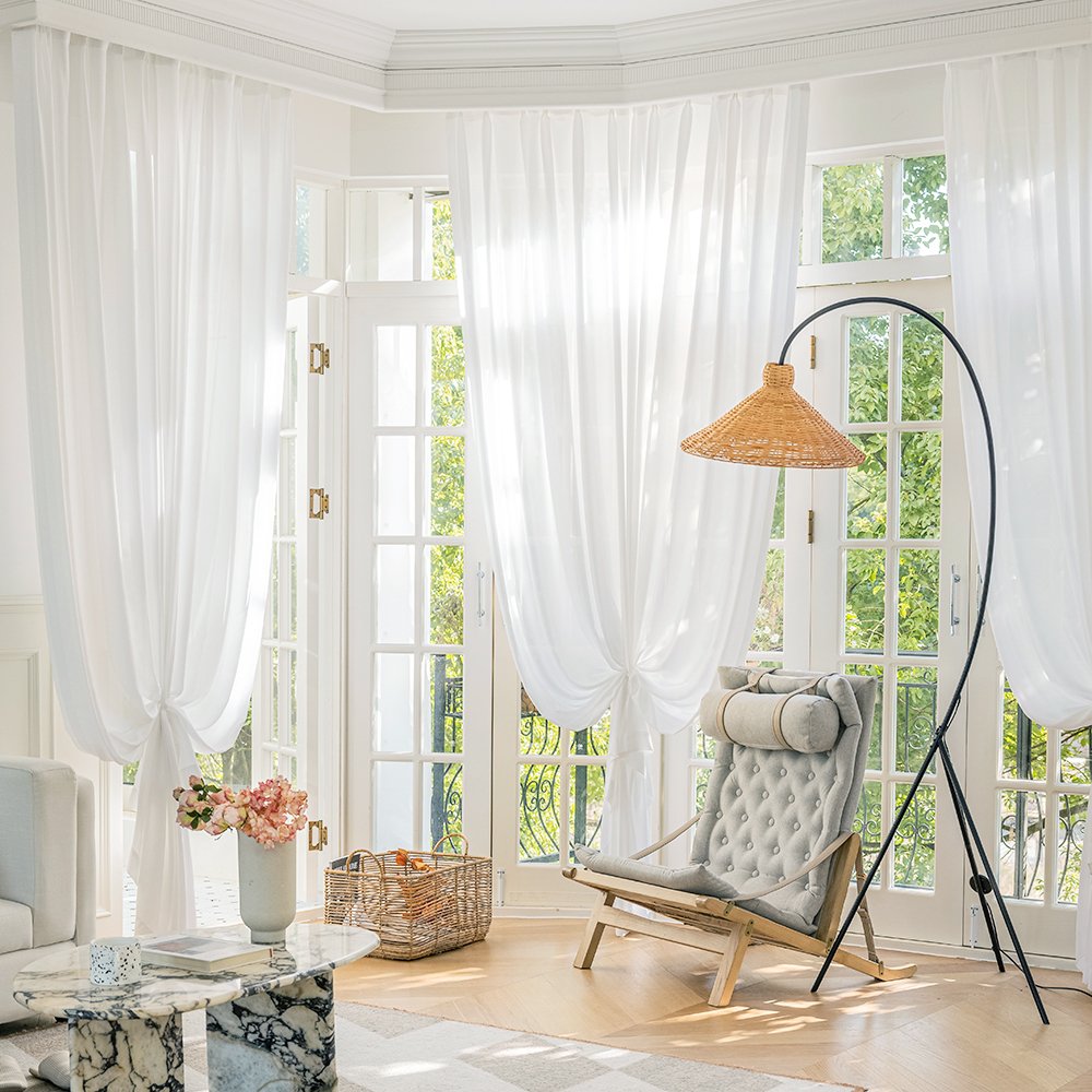 사라하우스 비침없는 도톰차르르 나비주름쉬폰 커튼 상세 이미지 2