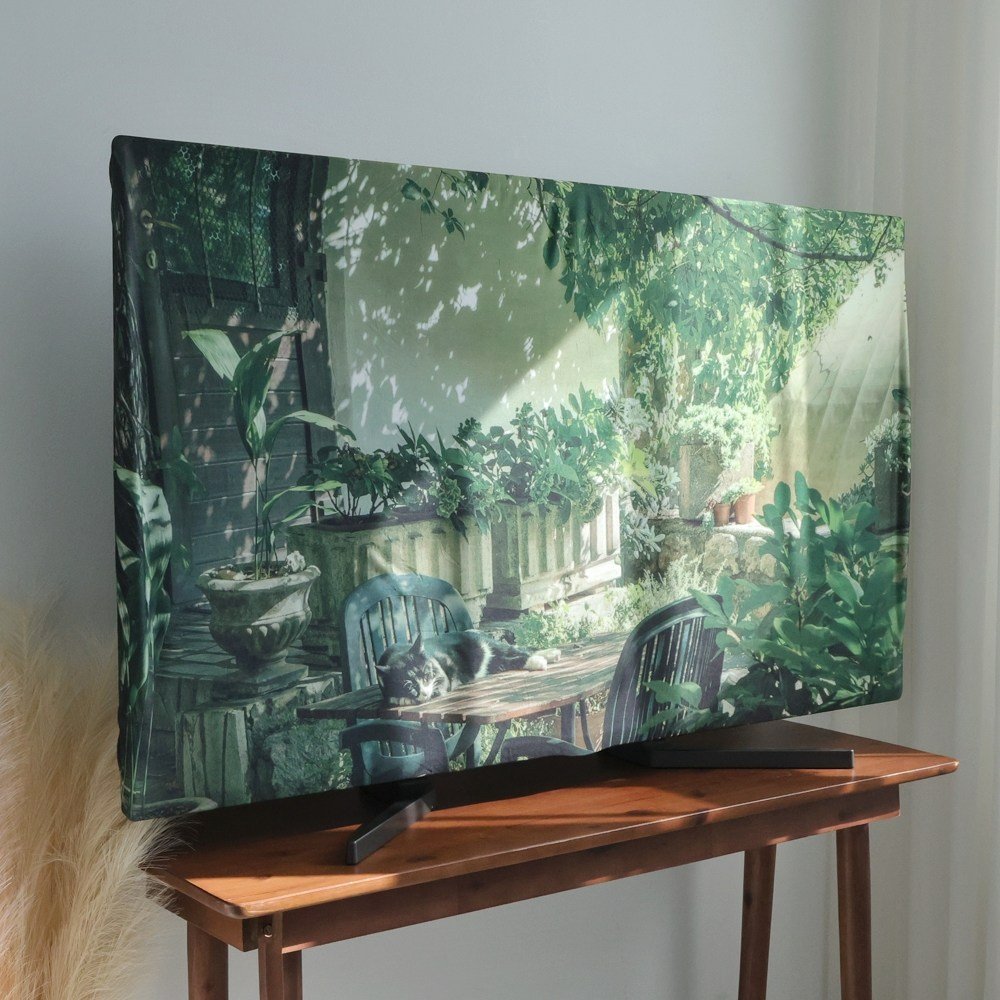 케이트가든 스판 밴딩 패브릭 TV 커버 모니터 가리개 (55~65인치), 가든카페할인 상세 이미지 2