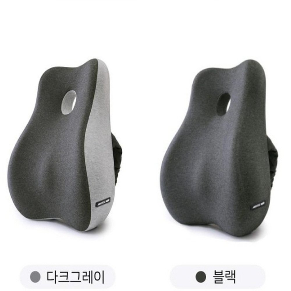디모어 고급형 바른자세 의자 등받이 쿠션, 다크그레이 상세 이미지 1