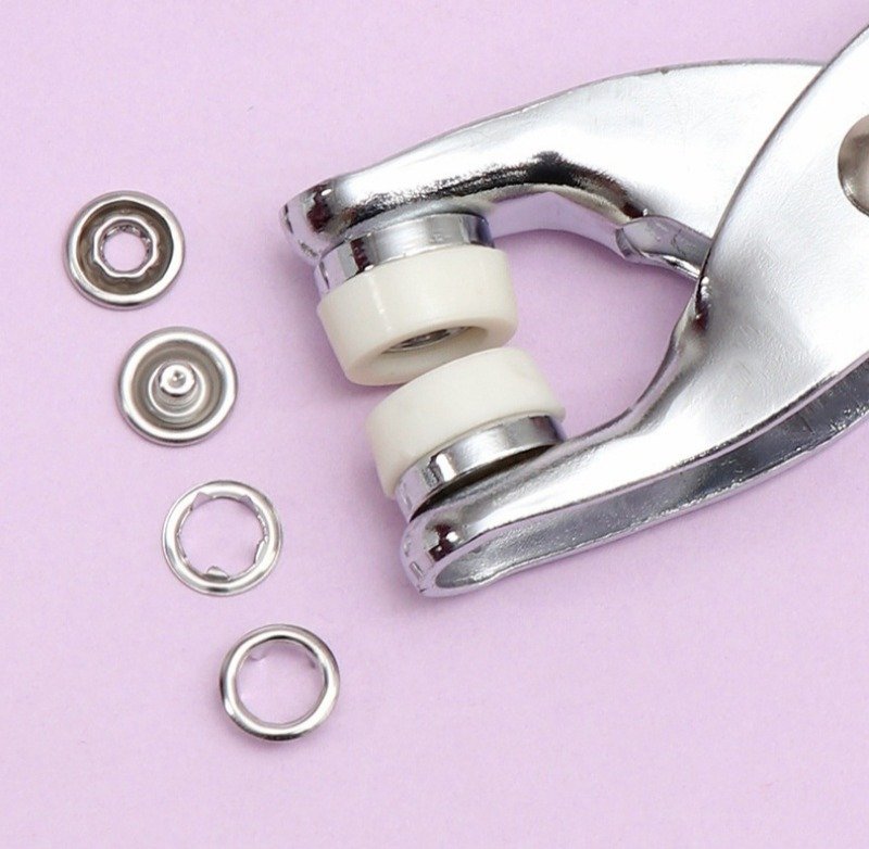 베노 구멍 뚫지않는 스냅 똑딱단추 9.5mm 세트, 혼합색상, 100세트 상세 이미지 1