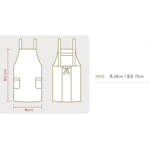 폴리 민자 앞치마, 검정, 2개 상세 이미지 2