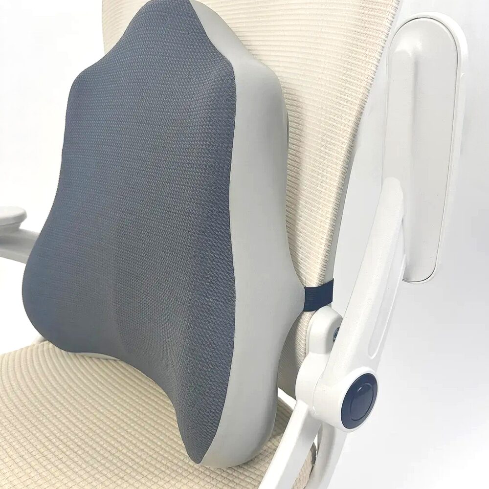 파인더룸 메모리폼 사무실 바른자세 의자 등받이 허리 쿠션, 그레이 상세 이미지 2