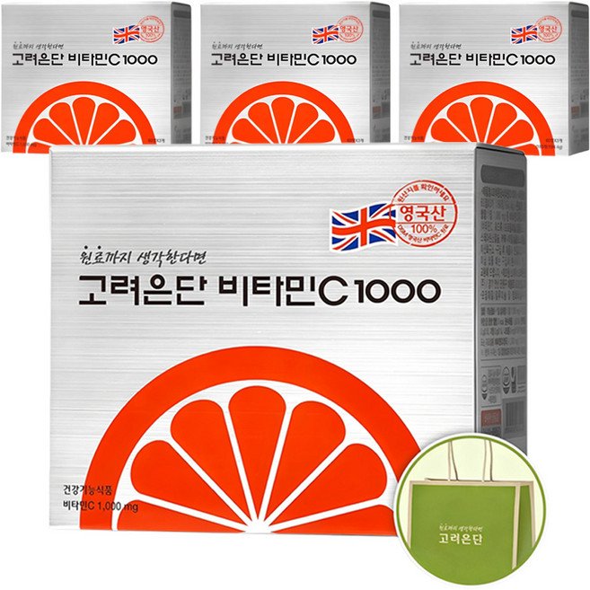 고려은단 비타민C 1000 + 쇼핑백, 180정, 4개쿠폰할인