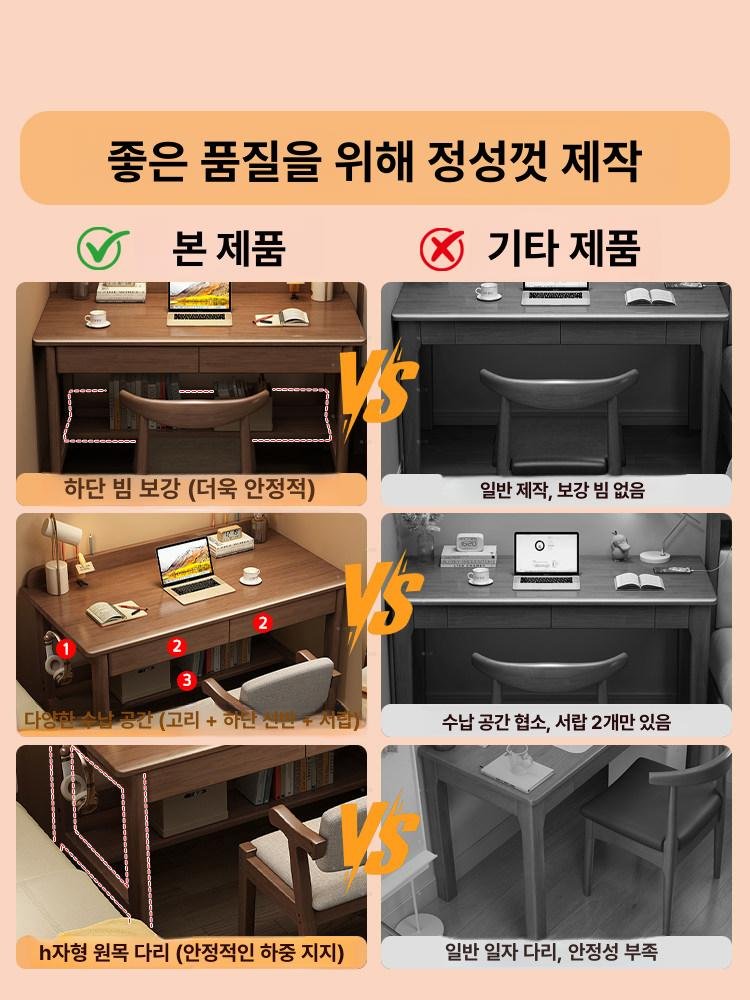 엔틱책상 테이블 서재 원룸 화장대 수납 엔틱 자취방 북유럽, 아이보리 책상+책상 의자 세트 상세 이미지 2