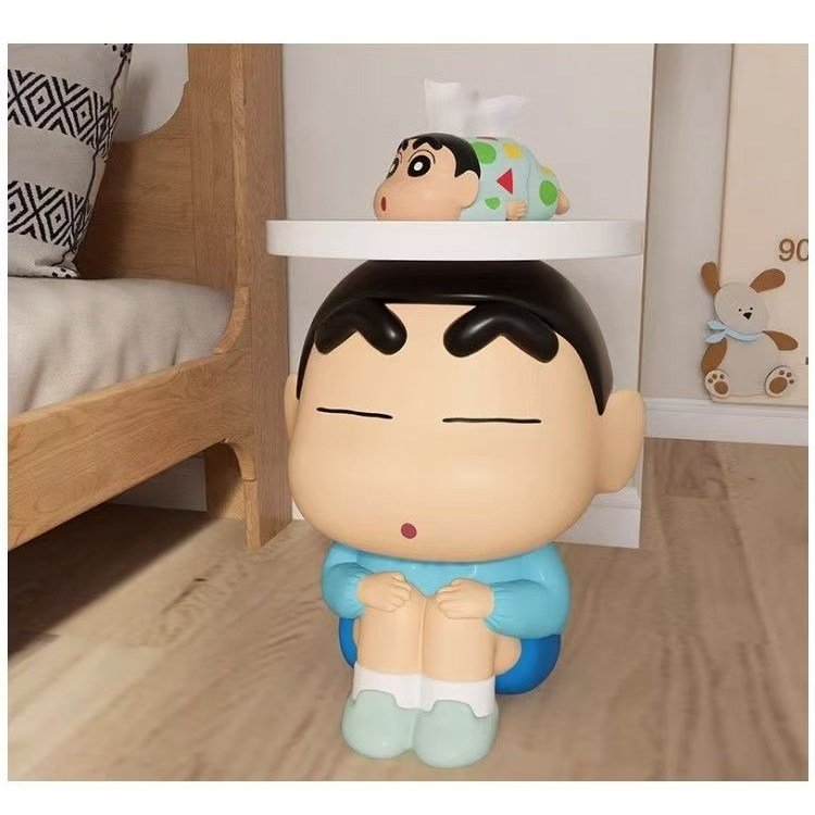 짱구 귀여운사이드테이블 맹구협탁 장식품 수납 라운드 미니 사이드테이블 미니선반, 테이블 상세 이미지 2