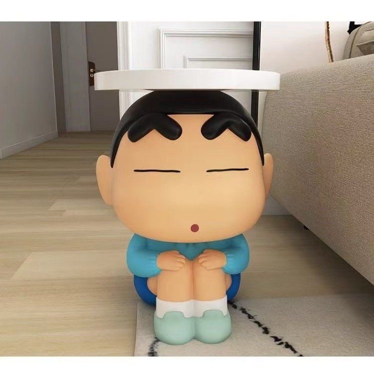 짱구 귀여운사이드테이블 맹구협탁 장식품 수납 라운드 미니 사이드테이블 미니선반, 테이블 상세 이미지 1