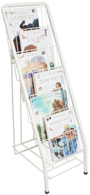 알파라이프 (유엔유몰) 철제6단책꽂이 철제꽂이 책꽂이 잡지신문꽂이, (선택1) 철제6단책꽂이, 6단
