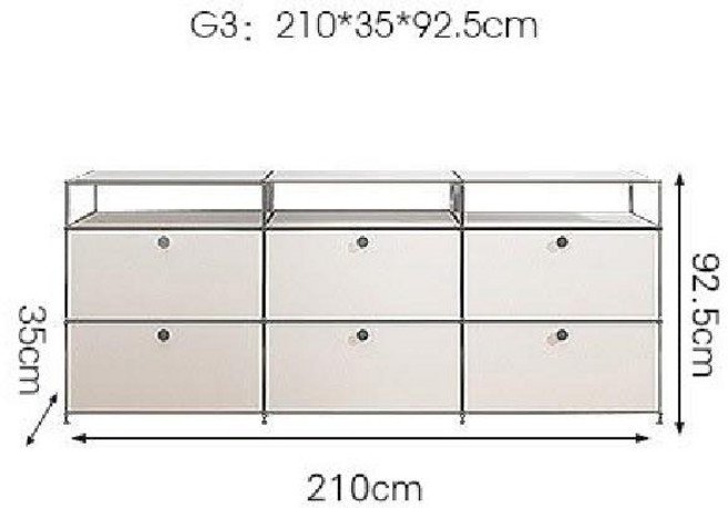 usm가구 USMHaller 모듈 가구 거실수납장 주방찬장, 캐비닛 3개 - G3 모델(기본 흰색)