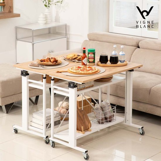 빈블랑 올뉴 이동식 모션 테이블 2세트, 화이트 상세 이미지 1