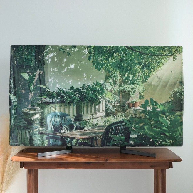 케이트가든 스판 밴딩 패브릭 TV 커버 모니터 가리개 (55~65인치), 가든카페할인